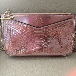 Victoria's Secret Pink Snake Print Crossbody Bag